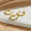 3PCS Ear Cuff Gold Silver Cuff Earrings for Women Teen Trendy Non Piercing Hypoallergenic Cubic Zirconia Earrings Set Jewelry Gifts - 4 of 4