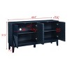60.5'' Fluted Sideboard Buffet Cabinet with Geometric Doors, Farmhouse Decorative Storage Cabinet or TV Stand for Dining Room-Maison Boucle - 4 of 4