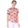 Allegra K Women's Cat Contrast Cartoon Print Tee Casual Summer T-Shirt - 2 of 4