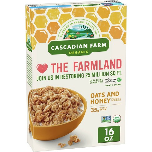 Cascadian Farm Oats & Honey Granola Breakfast Cereal  - 16oz - image 1 of 4