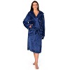 PAVILIA Fleece Robe For Women, Plush Warm Bathrobe, Fluffy Soft Spa Long Lightweight Fuzzy Cozy, Satin Trim - 3 of 4