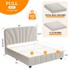Boucle Bed Frame Upholstered Bed Frame with Adjustable Headboard, Solid Wood Slats Support, No Box Spring Needed, Easy Assembly - 2 of 4
