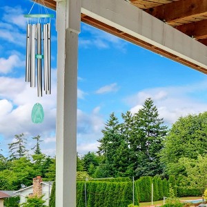 Woodstock Windchimes Beachcomber Chime Gracious Green, Wind Chimes For Outside, Wind Chimes For Garden, Patio, and Outdoor Decor, 24"L - 1 of 4