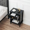 Rattan Nightstand – Boho Accent Table with Rattan Drawers & Metal Legs - 3 of 4