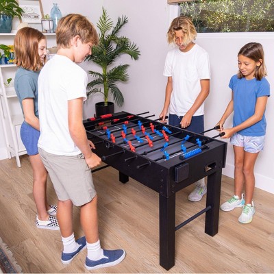 GoSports 48" Black Matte Foosball Table with Cup Holders