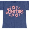 Girls' - Barbie - Barbie One Color Retro Flowers Fitted Short Sleeve Graphic T-Shirt - 2 of 4
