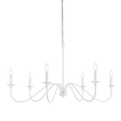 Elegant Lighting Rohan 42 inch chandelier in White