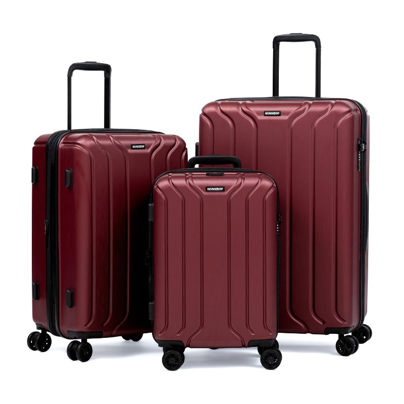 Nonstop New York 3 Piece Set (20" 24" 28") 4-Wheel Luggage Set + 3 packing cubes, 3 of 11