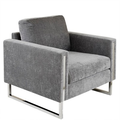 NicBex Polyester Fabric Accent Chair,Upholstered Living Room Chairs with High Track Arms,Modern Comfy Arm Chair,Accent Chairs for Living Room