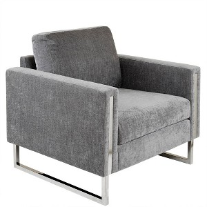 NicBex Polyester Fabric Accent Chair,Upholstered Living Room Chairs with High Track Arms,Modern Comfy Arm Chair,Accent Chairs for Living Room - 1 of 4