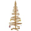 vidaXL Wooden Christmas Tree with Stand Brown 47.2" Solid pine wood - 3 of 4