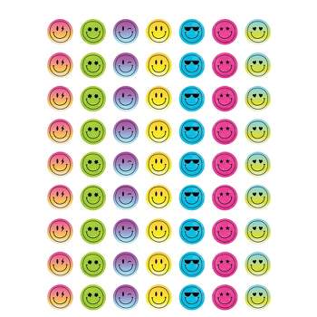 Kind Vibes Smiley Faces Shape Stickers, 72 Per Pack, 12 Packs