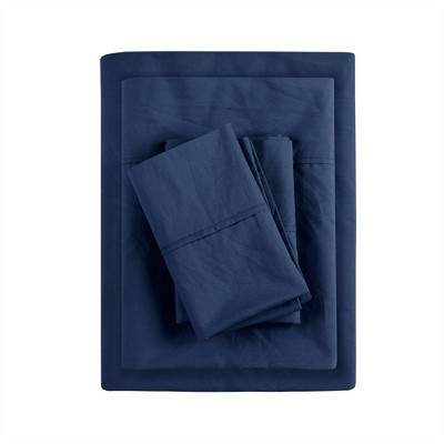 200 Thread Count Cotton Peached Percale Sheet Set