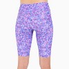 Calypsa Women's Chlorine Resistant High Waisted Long Bike Swim Shorts - 3 of 4