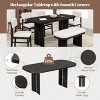 6-Piece Dining Set for 6 ,Oval 65" Dining Table with Upholstered Dining Chairs and Dining Bench for Dining Room, Living Room-Tanpinhause - 4 of 4