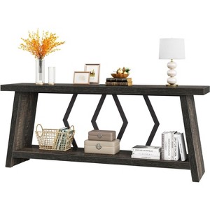 Tribesigns 70.86-Inch 2-Tier Long Sofa Table for Living Room - 1 of 4