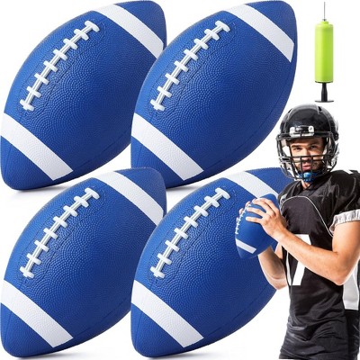 Probe Hues Probe Hues 4-Pack Youth Footballs, Official Size with Pump for Outdoor Play