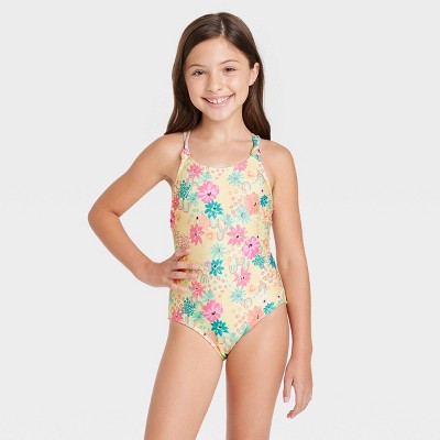 Girls Lemon Print One Piece Swimsuit Cat Jack Purple Target
