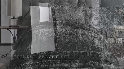 White Twin Velvet 2-Piece Comforter Set