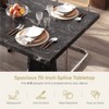 Bestier 70" Wooden Dining Table & Metal Kitchen Table Computer Gaming Desk for Home Office - 3 of 4