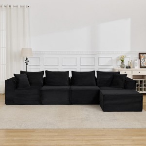 Cloud Modular Sectional Sofa,Modern Upholstered Couches, Comfort U/L Shaped Sofa,Deep Seat Corner Couch for Living Room - 1 of 4