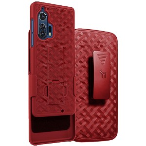 Nakedcellphone Case with Stand and Belt Clip Holster for Motorola Edge Plus (2020) - 1 of 4