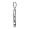 Black Bow Jewelry 14k Yellow or White Gold 1/6 Ctw Diamond Cross Pendant, 12 x 24mm - 2 of 4