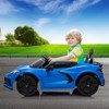 Ride on Sports Car, 12V Battery Powered Car for Kids, Licensed Corvette Kids Electric Car Toy, with RC, Visual Dashboard, Music - 2 of 4
