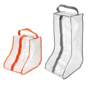 Unique Bargains Waterproof Portable Lightweight Boots Bags for Travel 2 Pcs - 1 of 4