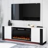 Real Relax 70 in. TV stand for TVs up to 80 in. with electric fireplace and LED lights Entertainment Center - 2 of 4