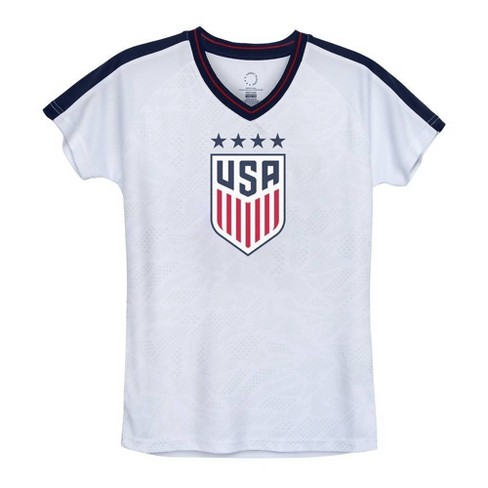 USA Soccer Women's Jersey For Girls And Adults, Licensed USA Soccer Jersey  (Fitted Jersey) (S) 