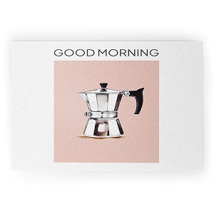 Mambo Art Studio Italian Coffee Maker Pink 36" x 24" Welcome Mat - Society6 - 1 of 3