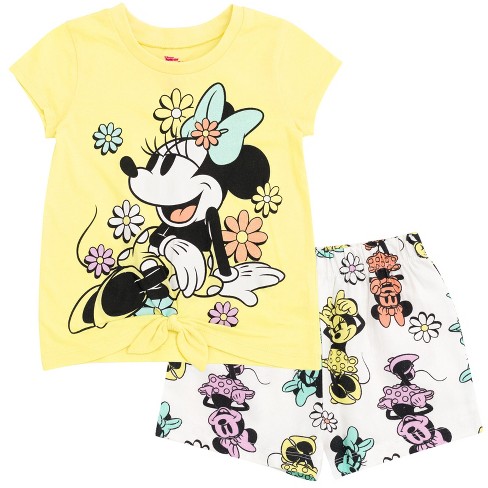 Disney Minnie Mouse Little Girls T-shirt And Shorts Outfit Set