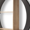 HomeRoots 36" Black And Brown Metal And Wood Circular Multi Tier Shelf - 4 of 4