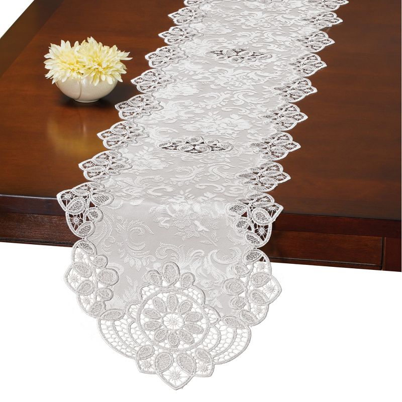 Collections Etc Delicate Lace Table Topper, 1 of 3