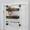 Organize It All Over The Door 2 Basket Unit with Hook Basic: Black Polypropylene Closet Organizer Garment Rack - 4 of 4