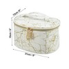 Unique Bargains Makeup Bag Cosmetic Travel Bag Make Up Brush Organizer Bag Marble Makeup Storage Toiletry Bag for Women 8"x6"x5" 1 Pcs - 4 of 4