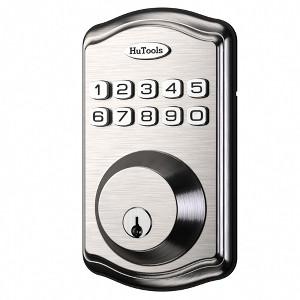 ZACHVO Keyless Entry Deadbolt Lock, Electric Door Locks with Keypads, Satin Nickel - 1 of 4