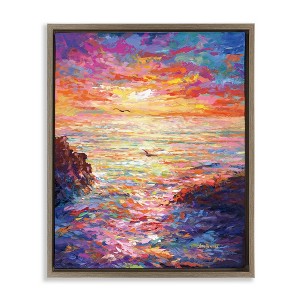 Stupell Industries Vibrant Abstract Ocean Sunset, 25" x 31" - 1 of 4