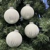 Glass Christmas Tree Ornaments - 67mm/2.63" [4 Pieces] Decorated Balls from Christmas by Krebs Seamless Hanging Holiday Decor - 3 of 4