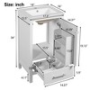 18-Inch Modern Bathroom Vanity with Ceramic Sink, Soft-Close Drawer & Door Organizer, Divider Drawer, Adjustable Foot Pads â€?Compact Storage - 4 of 4