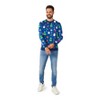 OppoSuits Men's Christmas Sweater - Festivity Blue - image 3 of 4