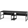 Resenkos Computer Desk, Office Desk, Study Desk,78.7" Two Person Desk, Computer Desk Double Workstation with Shelves,Black - 2 of 4