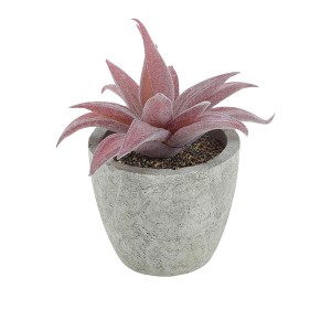 Unique Bargains Artificial Plants Flocked Mini Beak Aloe in Pulp Plastic Red 3.35"x3.35"x3.74" 1 Pcs - 1 of 4