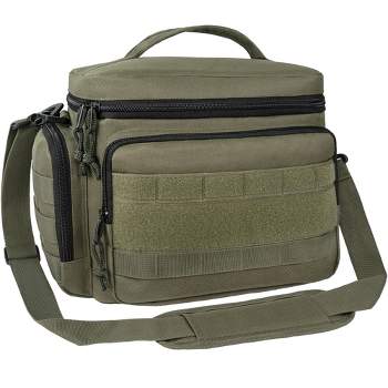 OPUX Tactical Lunch Box Men Adult, Insulated Large Cooler Bag with MOLLE, Mesh Side Pockets Pail Office Meal Prep