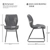 Dining Chair Set Of 2,PU Leather Dining Chair With High-Density Sponge,Armless Chairs,Kitchen Chairs For Dining Room-Cuddlewood - 4 of 4