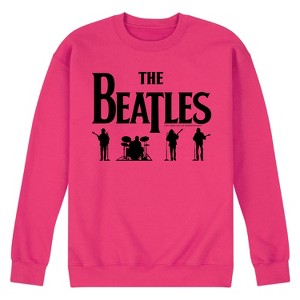 Men's - The Beatles - Silhouettes Black -Men's Crew Fleece Sweatshirt Graphic Fleece Sweatshirt - 1 of 4