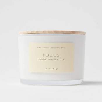 Wood Lidded Glass Wellness Focus Candle - Project 62™