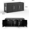 SEVOBAL Pet Crates and Houses Discreet Stylish Cat House with Odor Control, Hidden Litter Box Enclosure Space-Saving , Black, 46.93"*17.64"*17.87" - 3 of 4