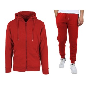 Rudolph Men's Slim Fit Fleece-Lined Full Zip Hoodie & Jogger 2-Piece Set - 1 of 2